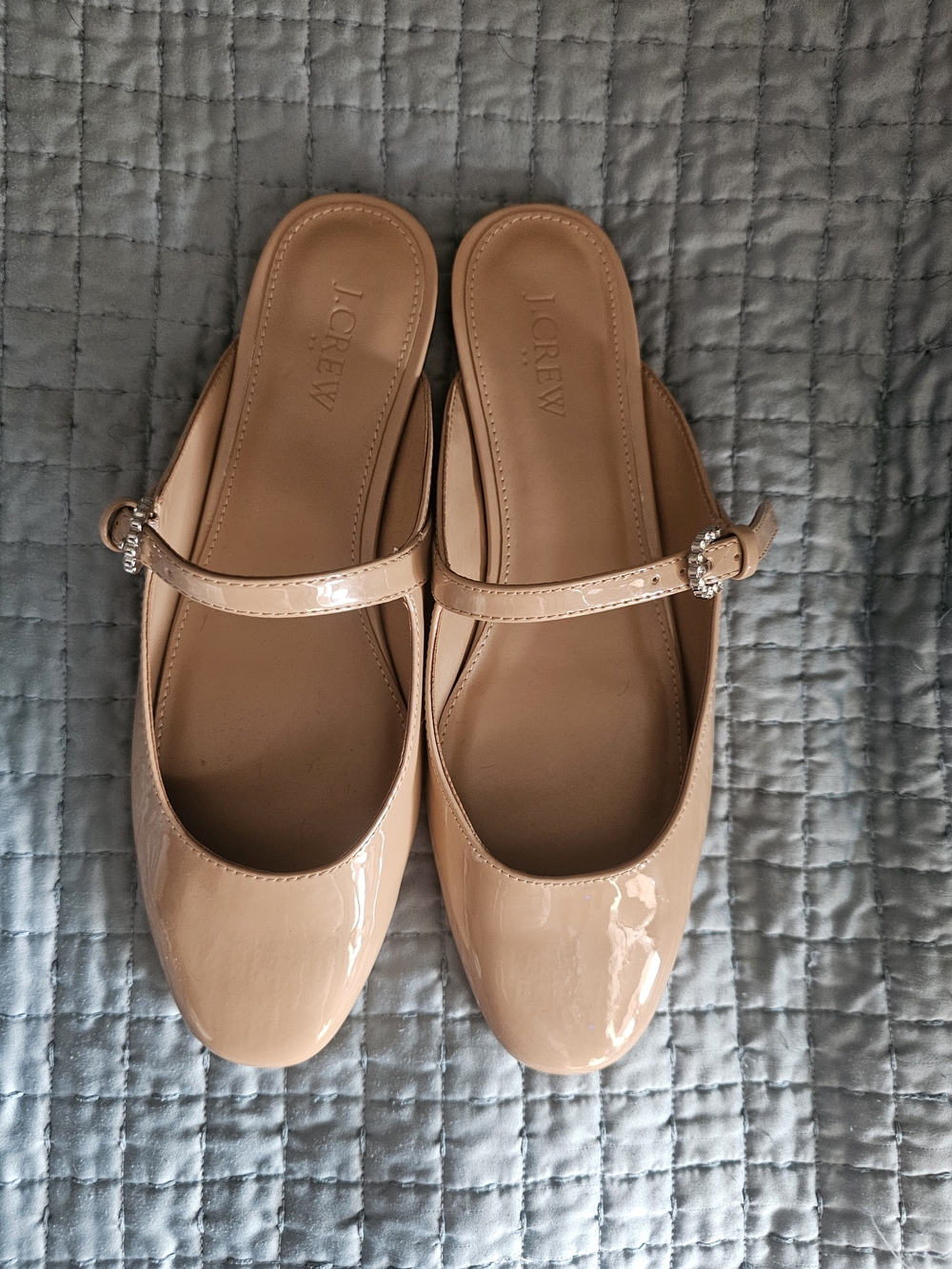 J. Crew Nude Patent Mary Jane Flats